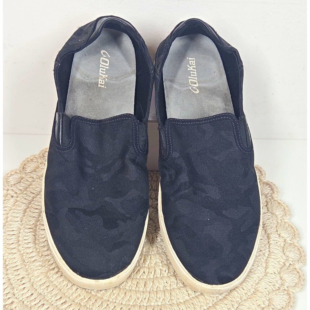 MENS OluKai Lae'ahi Pa'i SlipOn Convertible Black Loafer Camo US 12 ALOHA HAWAII - Picture 2 of 13